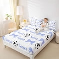 thumbnail image 3 of Erosebridal Kawaii Soccer Queen Sheet Sets,Cute Bow Knot Print Bed Set For Girls Kids 4-Piece, 3 of 6