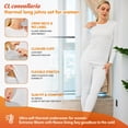 thumbnail image 5 of CL convallaira 2 PACK/Set Women Thermal Underwear Long Johns Set, Soft and Warm Long Underwear Base Layer Pajama for Cold Weather, 5 of 5