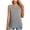 Gray, variant on Giftesty Summer Tops for Women Fashion Women Causal Round Neck Solid Color Blouse Sleeveless Elegant T-Shirt Summer Tank Tops