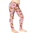 thumbnail image 3 of COEQINE Dachshund Heart Pink Girls Yoga Leggings Valentines Day Yoga Pants Full Length Athletic Trousers High Waist Tummy Control, for 12-13 Years Kids, 3 of 7