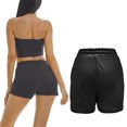 thumbnail image 4 of Gibobby Yoga pants cortos mujer Pantalones cortos de yoga de alta elasticidad para mujer, pantalones cortos casuales sueltos para correr en casa(Negro,CH), 4 of 5