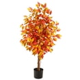 thumbnail image 2 of Nearly Natural Ficus Artificial Fall Harvest Potted Tree- 4’- Unlit, 2 of 3
