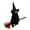 #01B_1pc#, variant on Halloween Powered Glowing Ghost Witch Broom Hanging Decor, Low-Spooky Fall Harvest Halloween Entryway Ornament, Sparkle Mesh Ghost Hanging Sign for Mantel & Window Display_1pc