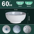 thumbnail image 2 of 60 oz Large Soup Bowl, Pho Bowls, Japanese Ramen Bowls Set of 3, 8 in Blue and White Porcelain Big Bowls for Eating - 3 Mixing Patterns, 2 of 9