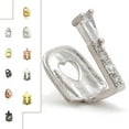 thumbnail image 4 of Hip Hop Single Tooth Grillz Cap Top Gold Silver Plated Punk Teeth Caps Halloween Cosplay Party Tooth Rapper Funny Jewelry Gift BLD, 4 of 7