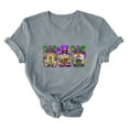 thumbnail image 4 of ICHUANYI Mardi Gras Women's Stylish Crewneck Print Short Sleeve T-shirt Casual Loose Shirt Tops Cloth New Trending, 4 of 4