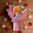 thumbnail image 5 of 1Pc Handmade Crochet Sunflower Bouquet Knitted Artificial Flowers Birthday Anniversary Present For Wife Mother Women Home Decor,Crochet Flower Bouquet,Handmade Floral Gift,Pink, 5 of 6