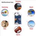 thumbnail image 6 of Daiia Planets and Stars Pattern Quick Dry Towel, Super Absorbent Travel Towel with Hanging Loop & Carabiner, Lightweight Compact Fast-Drying Microfiber Towel-, 6 of 8