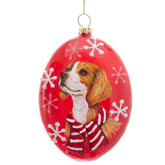 Beagle Dog Christmas Disc Ornament 4 inch D3698BE New