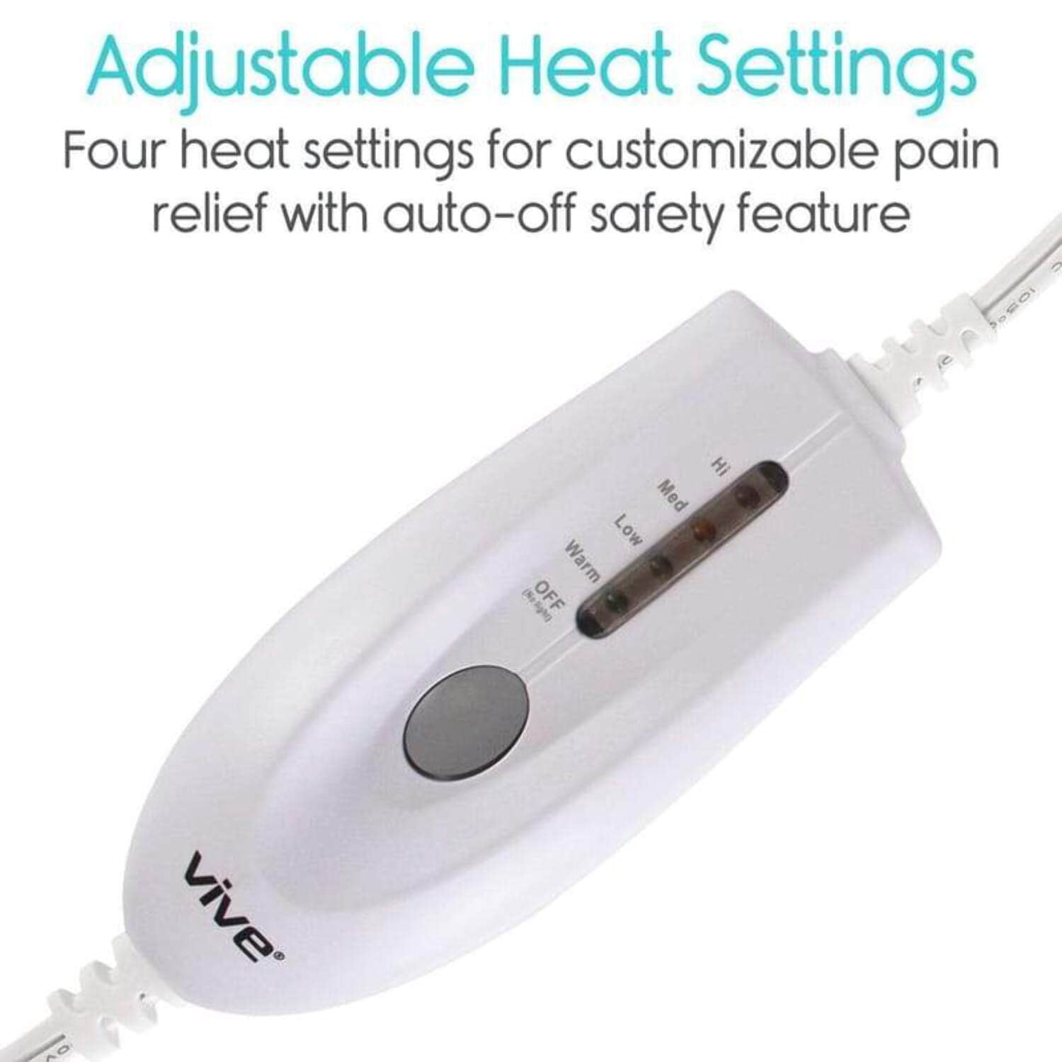 Vive Moist Heating Pad, Electric Heated Wrap for Heat Therapy on Back, Knee, Shoulder, Neck Pain, Period Menstrual Cramps, Cats, Dogs, Pets - Portable  (12” by 24”)