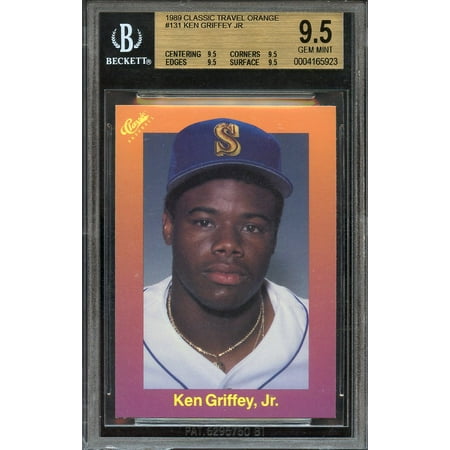 1989 classic travel orange #131 KEN GRIFFEY JR rookie BGS 9.5 (9.5 9.5 9.5 (1992 Classic Best Ken Griffey Jr)