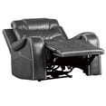 thumbnail image 4 of OakvillePark Ridder Polished Microfiber Upholstered Power Reclining Chair, Gray, 4 of 6