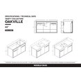 thumbnail image 6 of Fine Fixtures Oakville 42 in. W x 18 in. D x 33 in. H Wall Mounted Bathroom Vanity in Black Coal Oak with White Ceramic Sink - Chrome hardware, 6 of 8