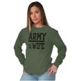 thumbnail image 3 of US Army Wife Military Star Logo Women Plus Size Long Sleeve Tee Brisco Brands 2X, 3 of 5