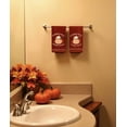thumbnail image 4 of Serafina Home Autumn Fall Bath Fingertip Towels Bathroom Decor Farmhouse Harvest: Rust Dark Orange 100% Cotton Embroidered Pumpkin Spice Everything with Stitched Border, 12" x 18", 2 Pc Set, 4 of 9