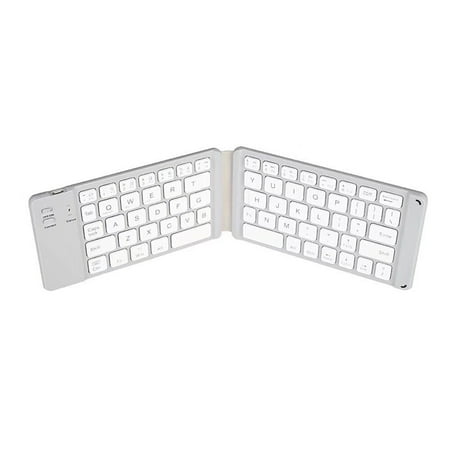 Portable Thin Bluetooth Folding Keyboard Foldable BT Wireless Keypad for IOS/Android/Windows (Best Keypad For Android)