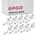 thumbnail image 1 of GOGO 100PCS Secure Retractable Badge Holder ID Reel Clip On Card-Solid White, 1 of 8