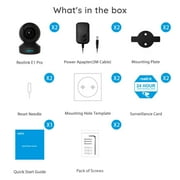 Reolink E1 Pro-Black 2 Pack, 2.4/5ghz WiFi 4MP HD Plug-in Wireless AI Detect Indoor Home Security Camera