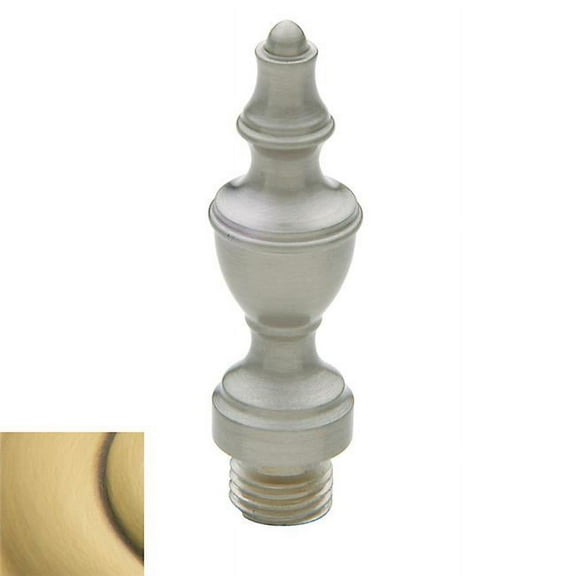 Baldwin 1091060I URN Finial for Square Corner Hinge, Satin Brass & Brown - Set of 2