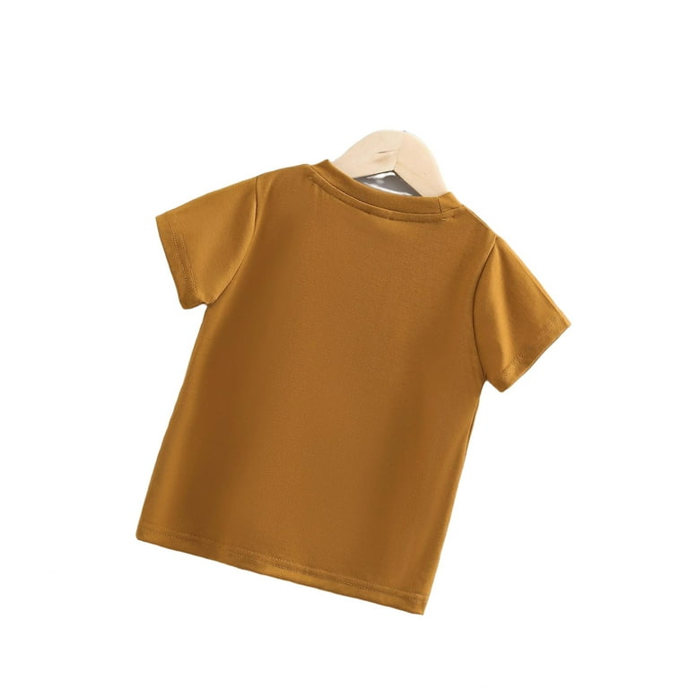 brown shirt toddler boy