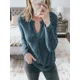 thumbnail image 1 of Camisetas de mujer Camisetas sueltas de manga larga con cuello en V sólido casual zhangyuxiang unisex, 1 of 1