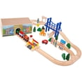 thumbnail image 2 of Orbrium Toys 52 Pcs Deluxe Wooden Train Set con 3 destinos S Orbrium Orbrium, 2 of 2