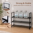 thumbnail image 2 of FOUKUS Expandable Shoe Rack: Adjustable Shoe Rack Metal Shoe Organizer for Closet & Entryway, 3 Tier Shoe Shelf Storage, Small Shoe Rack for Dorm, Garage, Narrow Space, Holds 6-12 Pairs, 2 of 6
