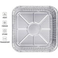 Displastible 8x8" Disposable Aluminum Pans With Lids (10 Pack) Foil
