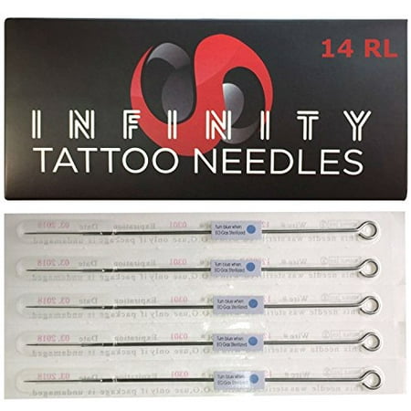 Infinity Tattoo Needles - 50 Pcs - 14RL - Disposable & Sterilized - 14 Round
