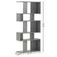 thumbnail image 2 of Gymax 5 Cubes Ladder Shelf Freestanding Corner Bookshelf Display Rack Bookcase Gray, 2 of 10