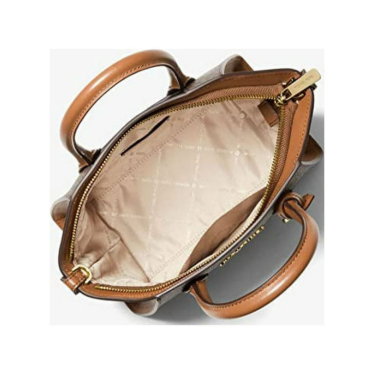 Michael Kors 35F1G4Vm2B Avril Small Logo Top-Zip Satchel In Brown 