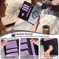 thumbnail image 4 of Allytechgroup Wallet Phone Case for Google Pixel 6, PU Leather Cards Slots RFID Blocking Flip Cover Metal Strap Hand Wrist Shockproof Stylish Case for Women Girls, Black, 4 of 8