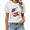 White, variant on Vintage Cherry Graphic Tees Womans T-shirt Black/White S-5XL Shirts Retro Fruit Tops