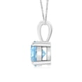 thumbnail image 2 of Angara Natural 1.12 ct Aquamarine Necklace for Women in 14K White Gold (Size-7mm) - March Birthstone Jewelry | Round Aquamarine Pendant, 2 of 9