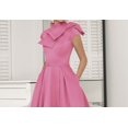 thumbnail image 2 of Vestido de fiesta para madre de novia, traje de talla grande, color rosa caramelo, lazo, 2 of 5