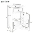 thumbnail image 7 of EUROCO 20" Bathroom Vanity with Ceramic Sink,Solid Wood Bathroom Makeup Cabinet with Soft Close Door,Adjustable Shelf, Drawer and Door-Mounted Storage Rack,White, 7 of 7