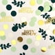 thumbnail image 1 of Feliz cumpleaños cumpleaños, decoración de mesa cumpleaños verde, confeti dorado, 1 of 4