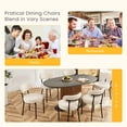 thumbnail image 7 of Gianna Dining Chairs Set of 2, Mid Century Modern Chair Round Upholstered Curved Backrest, Kitchen Vanity Living Room Chairs with Black Metal Legs，Beige, 7 of 7