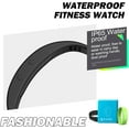 thumbnail image 3 of Non-Bluetooth Fitness Tracker Watch Pedometer Digital Step Counter Calorie Counter Distance Activity Tracker Alarm LED Fitness Watch IP65 Water Resistance, 3 of 6