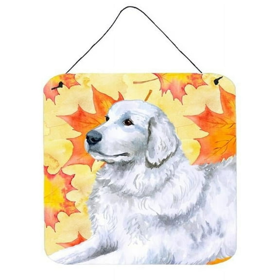 Maremma Sheepdog Fall Wall or Door Hanging Prints, 6 x 6 in.