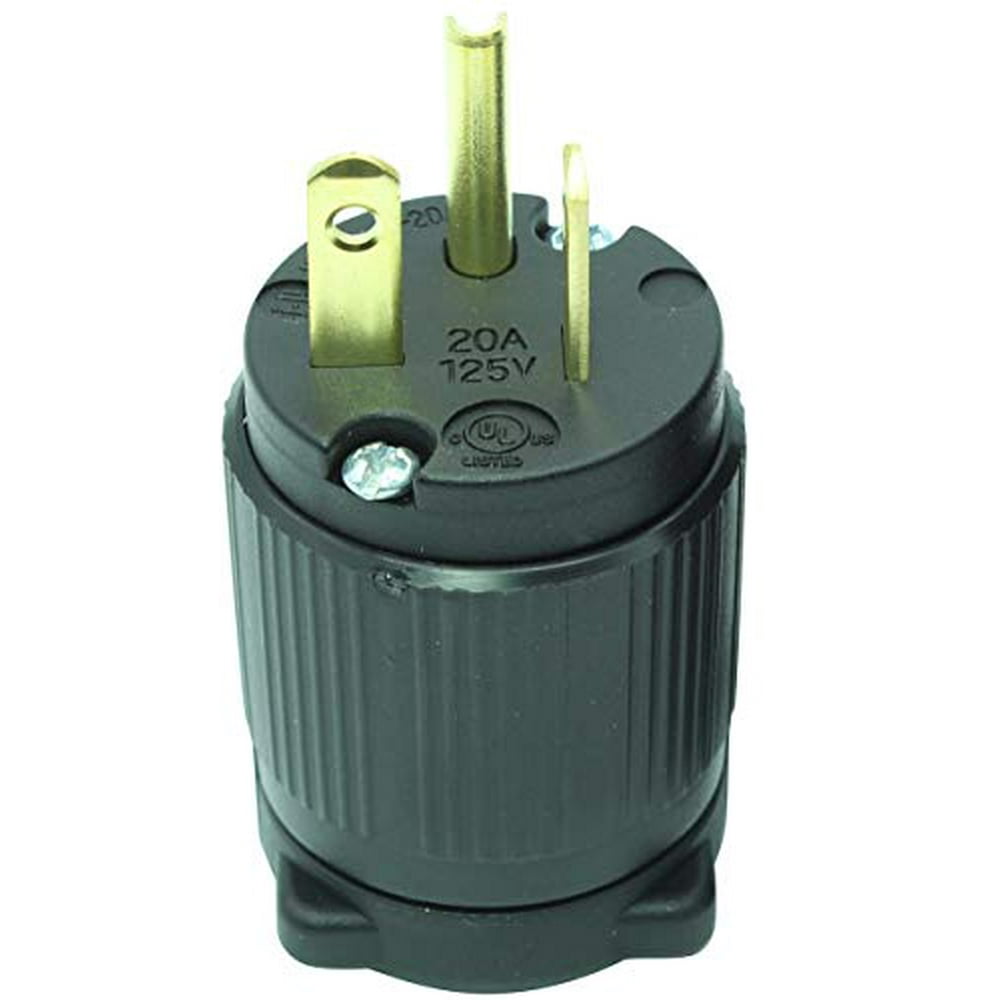 JourneymanPro 520PV 20 Amp 120125 Volt, NEMA 520P, 2Pole 3Wire, Straight Blade, Male Plug