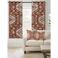 thumbnail image 2 of Fsddascl Red Boho Ethnic Blackout Curtains for Bedroom/Living Room, Thermal Insulated Kitchen Curtains, Southwest Aztec Grommet Darkening Window Treatment Drapes 52"x84"x2, 2 of 8