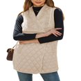 thumbnail image 1 of Women Quilted Vest Patchwork Sleeveless Jacket Open Front Cardigan, 1 of 9