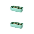 thumbnail image 3 of VONKY Partition Ladder Layered Detachable Partition Wide Application Large Capacity Plastic Storage Box Organizers Storage green Rectangular 2Set, 3 of 6