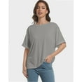 thumbnail image 6 of Women's Casual Short Sleeve T-Shirt, Crew Neck Basic Tee, Soft Comfortable Everyday Top, 6 of 6
