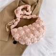thumbnail image 1 of Bolso de axila para mujer, bolso plisado de nube de nailon, bolso informal femenino de Color sólido con cremallera, 1 of 7