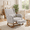 Gray, variant on Someet Nursery Rocking Chair, Upholstered Glider Rocker Chair with Tufted Thick Backrest for Living Room, Nursery, Bedroom, Beige