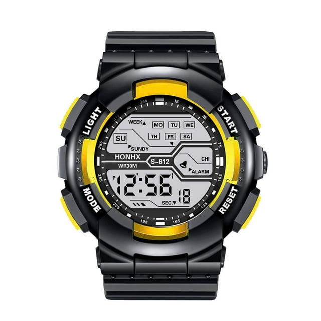 Reloj deportivo para hombre, relojes para hombre, una variedad de estilos de relojes electrónicos deportivos geniales con cuatro botones, reloj de aleación para hombre.