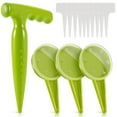 thumbnail image 1 of Juego de herramientas para sembradora dispensadora de semillas, sembradora de jardín ajustable con 5 ajustes de dial, planta con medidas, portátil, 1 of 5