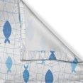 thumbnail image 3 of Ambesonne Fish Kitchen Curtains, Geometric Net Design Dots, 55"x45", Blue Pale Blue White, 3 of 3
